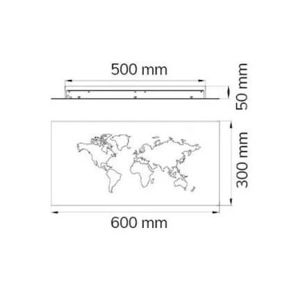 Wofi 4556.01.50.9600 - LED Stenska okrasna svetilka LINDA LED/26W/230V 3000K