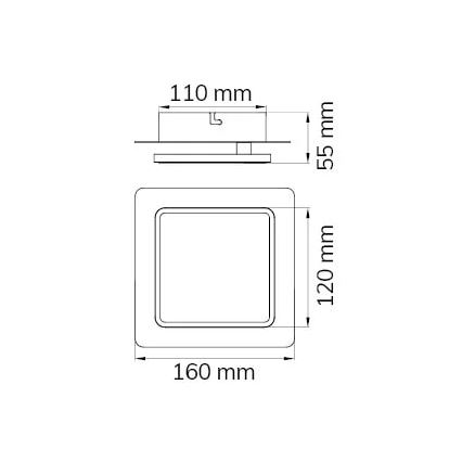 Wofi 4785.01.10.9000 - LED Stenska svetilka SUTTER LED/4,5W/230V 3000K črn