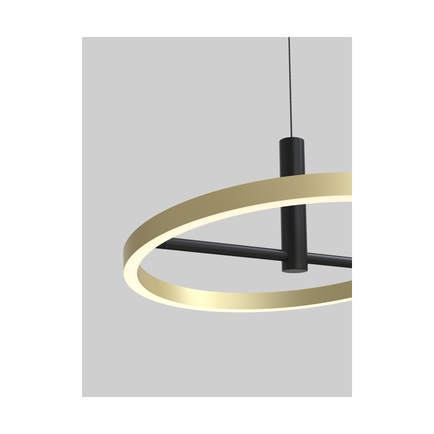 Wofi 6016-104L - LED s funkcijo zatemnjevanja, viseči lestenec na kablu BREST LED/19W/230V, premer 42 cm, črna/zlata