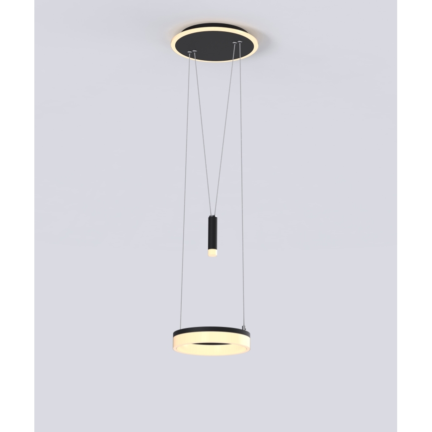 Wofi 6054-302 - LED Zatemnitveni lestenec na vrvici JESSE LED/15,5W/230V črna