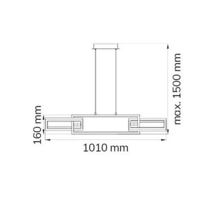 Wofi 6133.03.64.9000 - LED Zatemnitveni lestenec na vrvici MURIEL LED/26W/230V