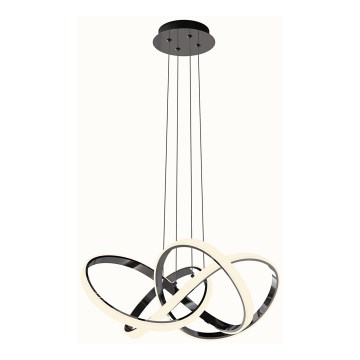Wofi 6134-105L - LED Zatemnitveni lestenec na vrvici INDIGO LED/50W/230V črna/sijajni krom