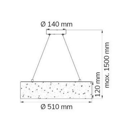 Wofi 6370.01.70.7000 - LED Lestenec na vrvici LEIKA LED/21W/230V