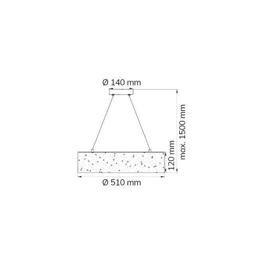 Wofi 6370.01.70.7000 - LED Lestenec na vrvici LEIKA LED/21W/230V
