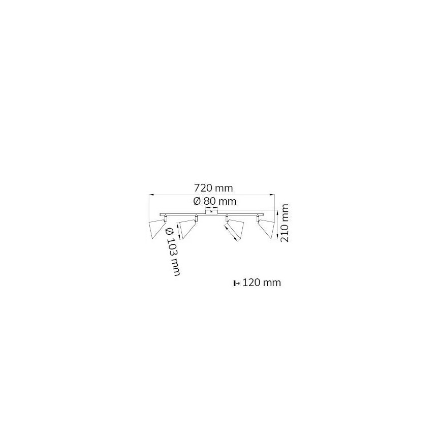 Wofi 70108G - Reflektor GLORIA 4xE14/28W/230V