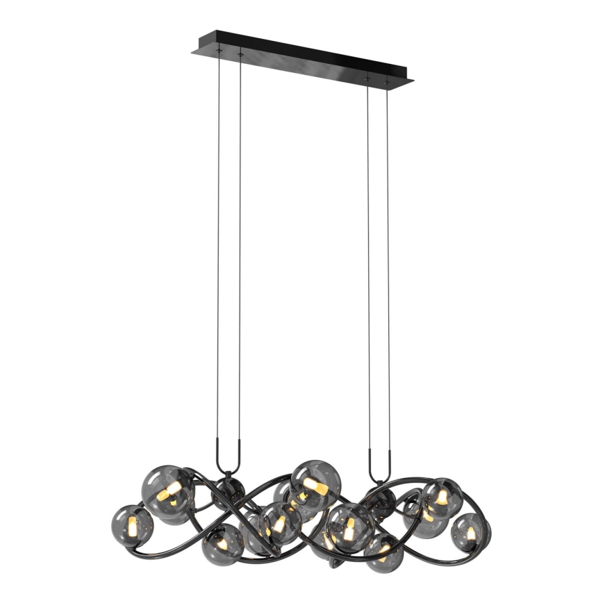 Wofi 7014-1405 - LED Lestenec na vrvici NANCY 14xG9/3,5W/230V črna/sijajni krom