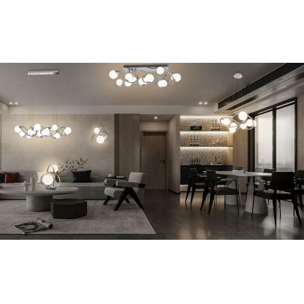 Wofi 7014-807 - LED Lestenec na vrvici NANCY 8xG9/3,5W/230V sijajni krom