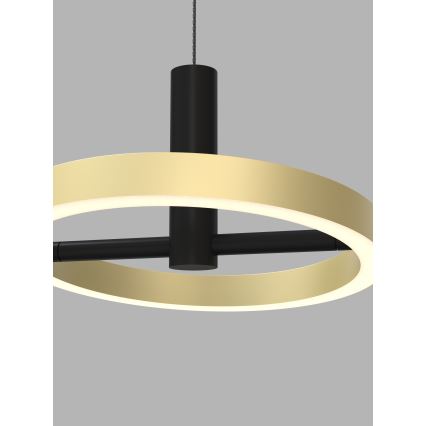 Wofi 7016-304 - LED Zatemnitveni lestenec na vrvici BREST LED/26W/230V črna/zlata
