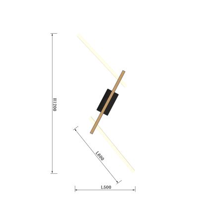 Wofi 7021-306 - LED Zatemnitvena stenska svetilka RIMINI LED/40W/230V rjava/črna