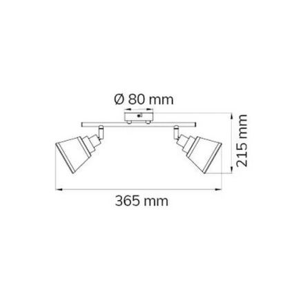 Wofi 719202019000 - Reflektor ZOON 2xE14/28W/230V