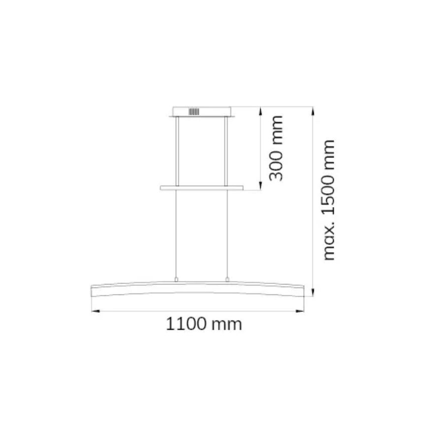 Wofi 7230.01.64.6000 - LED Zatemnitveni lestenec na vrvici FERROL LED/28W/230V