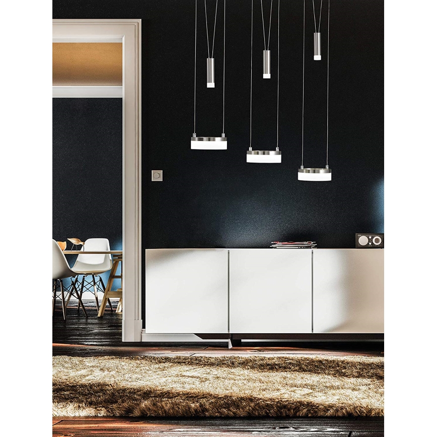 Wofi 7263.06.54.6000 - LED Zatemnitveni lestenec na vrvici JETTE 3xLED/7,5W/230V + 3xLED/1W