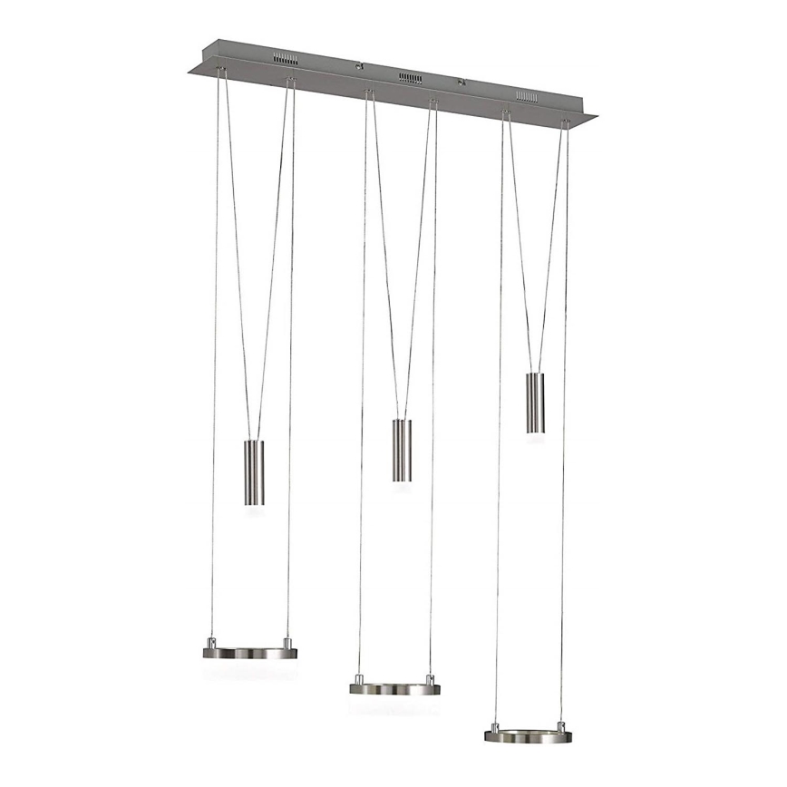Wofi 7263.06.54.6000 - LED Zatemnitveni lestenec na vrvici JETTE 3xLED/7,5W/230V + 3xLED/1W