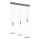 Wofi 7263.06.54.6000 - LED Zatemnitveni lestenec na vrvici JETTE 3xLED/7,5W/230V + 3xLED/1W