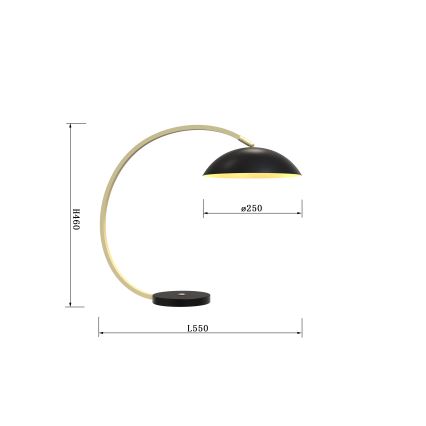 Wofi 8001-104- LED Zatemnitvena svetilka na dotik ROSCOFF LED/10,5W/230V črna/zlata