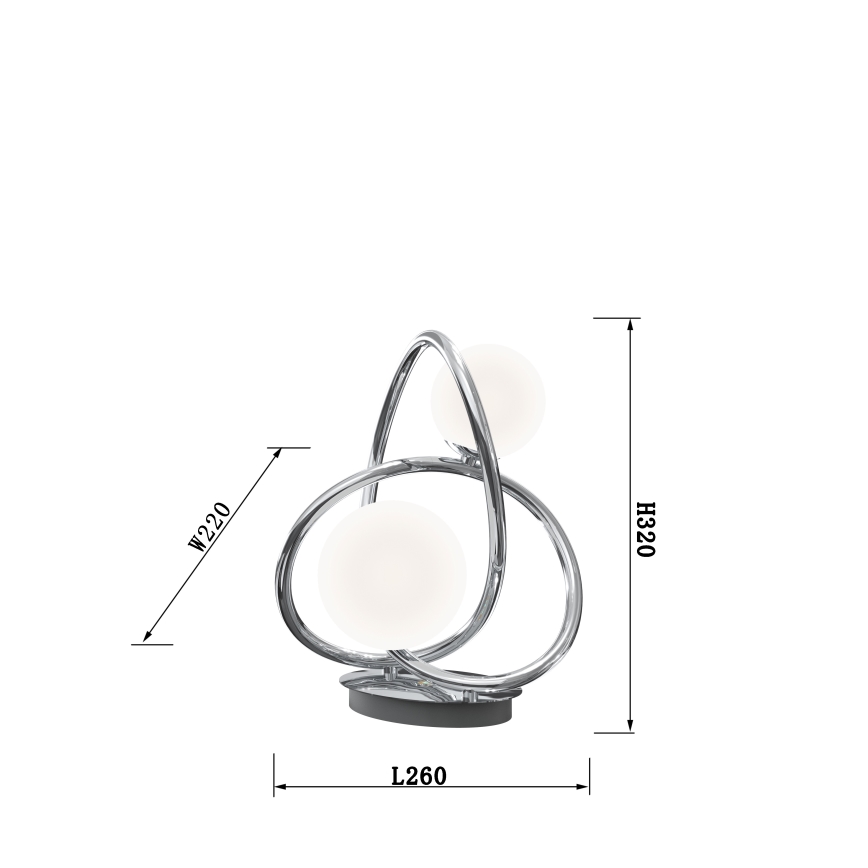 Wofi 8014-207 - LED Namizna svetilka NANCY 2xG9/3,5W/230V sijajni krom