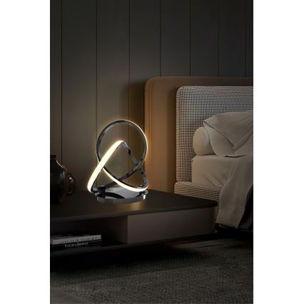 Wofi 8134-105 - LED Zatemnitvena namizna svetilka na dotik INDIGO LED/10,5W/230V črna/sijajni krom