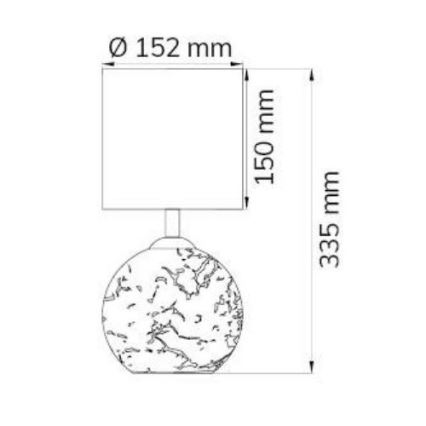 Wofi 8149.02.70.6006 - Namizna svetilka CARMEN 1xE14/40W/230V + 1xG9/10W srebrna