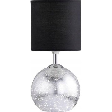 Wofi 8149.02.70.6010 - Namizna svetilka CARMEN 1xE14/40W/230V črna/srebrna