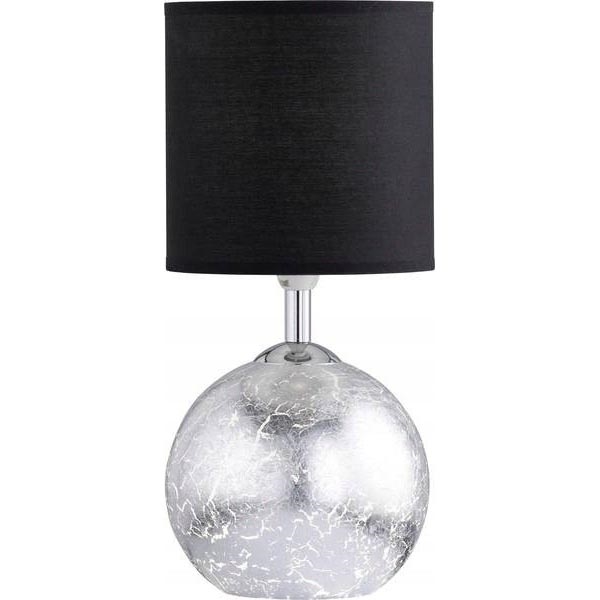 Wofi 8149.02.70.6010 - Namizna svetilka CARMEN 1xE14/40W/230V črna/srebrna