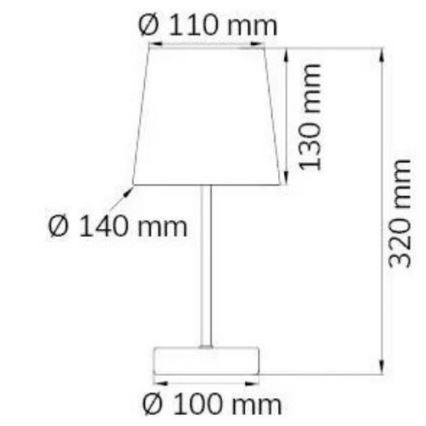 Wofi 8324.01.51.0000 - Namizna svetilka CESENA 1xE14/42W/230V rjava