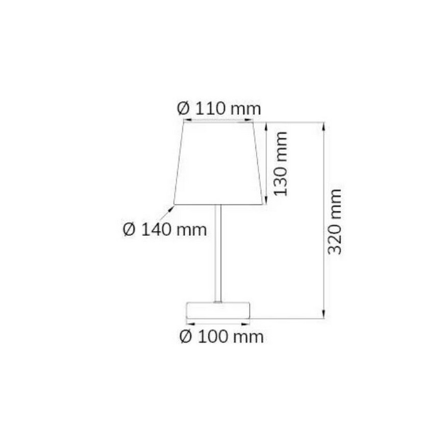 Wofi 8324.01.51.0000 - Namizna svetilka CESENA 1xE14/42W/230V rjava