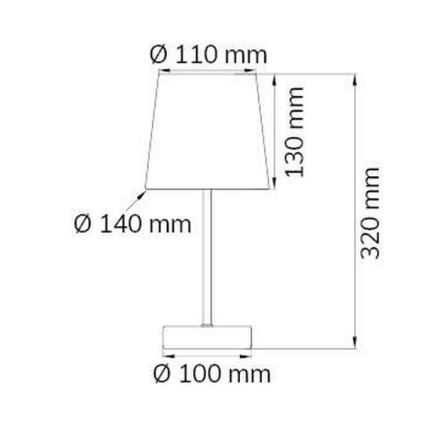 Wofi 832401060000 - Namizna svetilka CESENA 1xE14/42W/230V bela