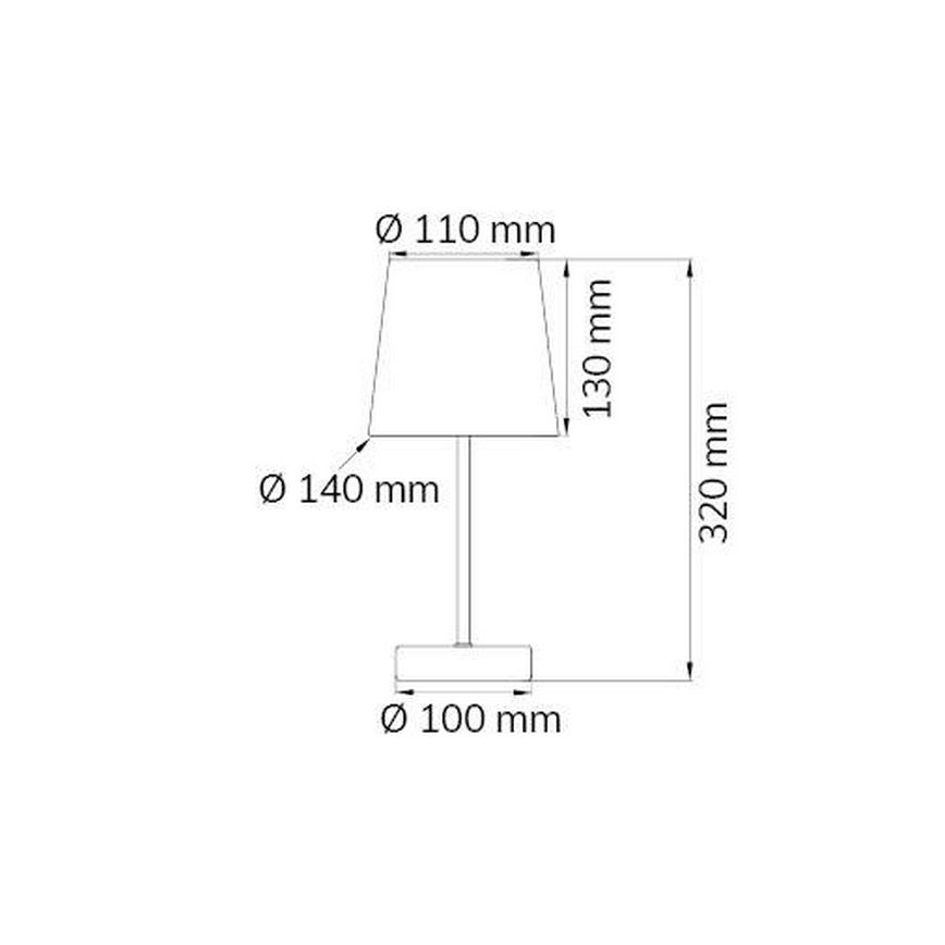 Wofi 832401060000 - Namizna svetilka CESENA 1xE14/42W/230V bela
