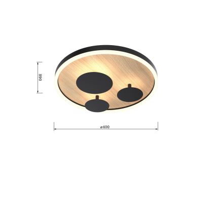 Wofi 9013-306S - LED Zatemnitvena stropna svetilka REIMS LED/26W/230V