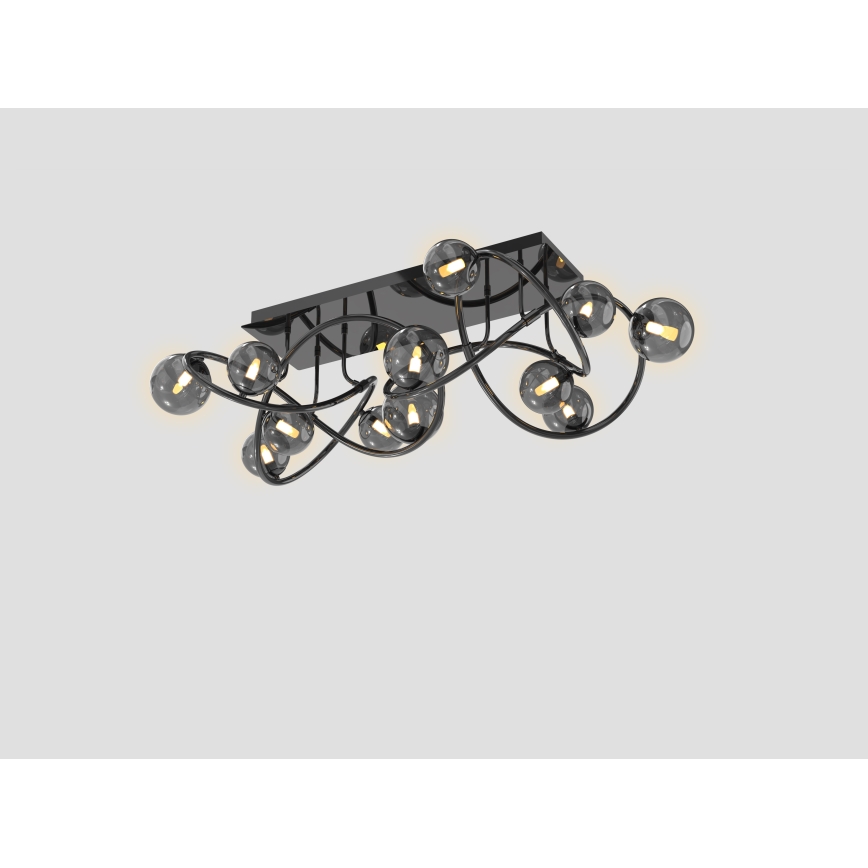 Wofi 9014-1205 - LED Lestenec NANCY 12xG9/3,5W/230V črna/sijajni krom