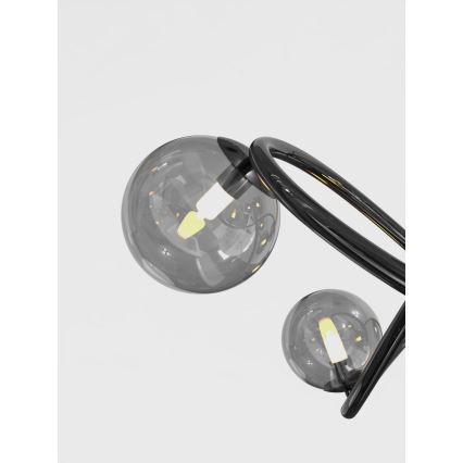Wofi 9014-1205 - LED Lestenec NANCY 12xG9/3,5W/230V črna/sijajni krom