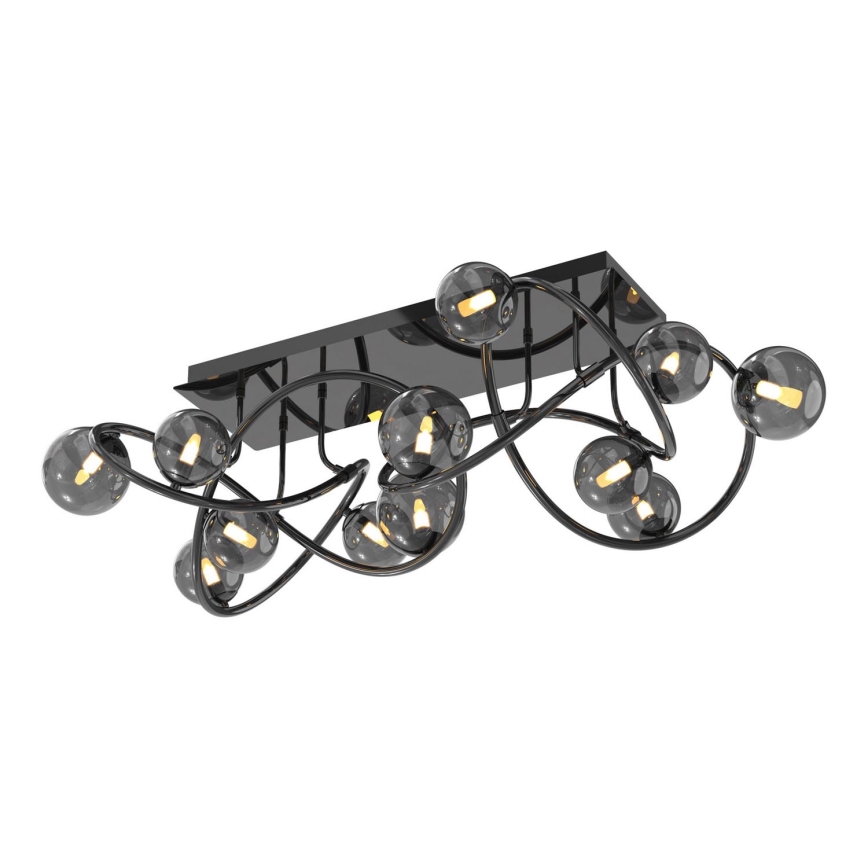 Wofi 9014-1205 - LED Lestenec NANCY 12xG9/3,5W/230V črna/sijajni krom