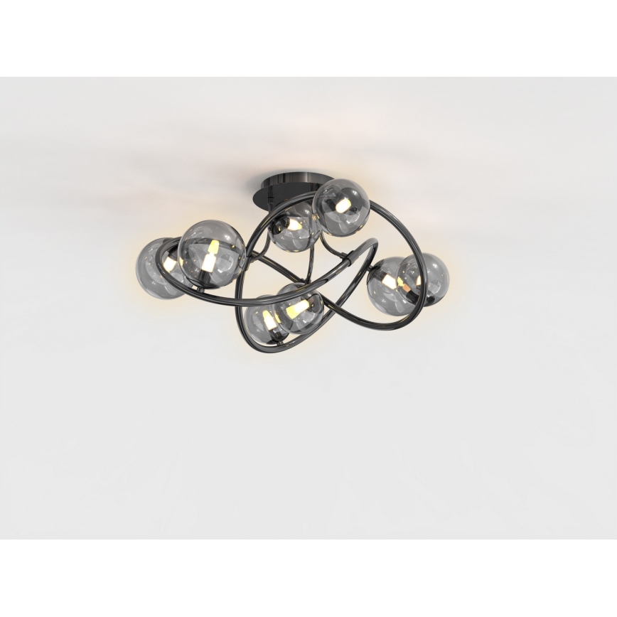 Wofi 9014-805 - LED Lestenec NANCY 8xG9/3,5W/230V črna/sijajni krom