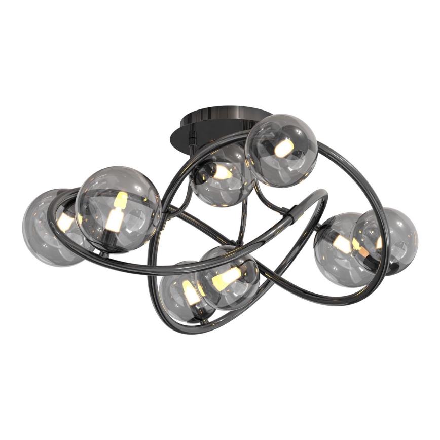 Wofi 9014-805 - LED Lestenec NANCY 8xG9/3,5W/230V črna/sijajni krom