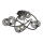 Wofi 9014-805 - LED Lestenec NANCY 8xG9/3,5W/230V črna/sijajni krom