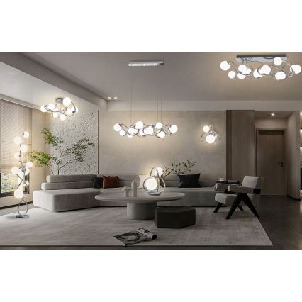 Wofi 9014-807 - LED Nadgradni lestenec NANCY 8xG9/3,5W/230V sijajni krom