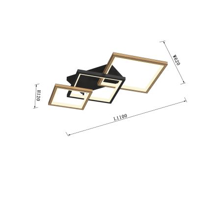 Wofi 9022-306M - LED Zatemnitvena stropna svetilka MATERA LED/37W/230V