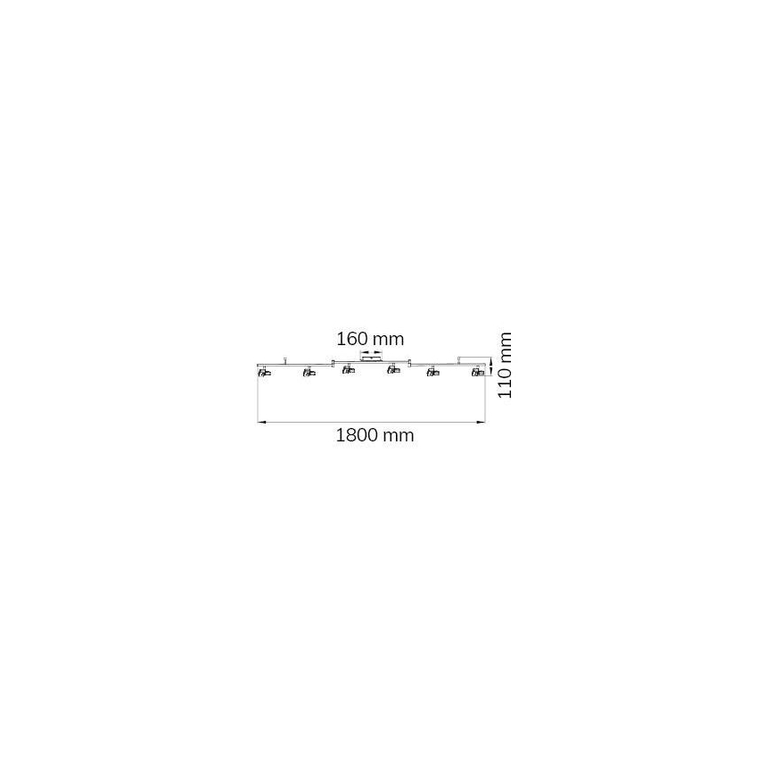 Wofi 9026.06.64.5000 - LED Reflektor ZARA 6xLED/5,2W/230V