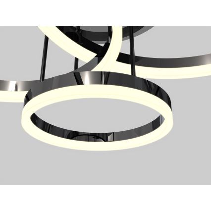 Wofi 9049-405 - LED Zatemnitveni nadgradni lestenec PERPIGNAN LED/51W/230V črna/sijajni krom
