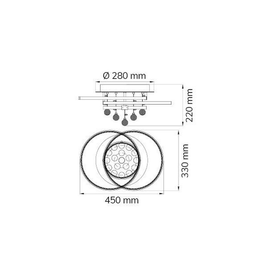 Wofi 9103.01.01.8420 - LED Zatemnitveni lestenec MEDLEY LED/37W/230V