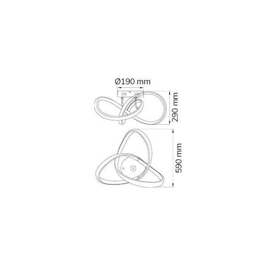 Wofi 9134.01.88.9000 - LED Lestenec INDIGO LED/45W/230V