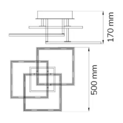 Wofi 9243.03.10.9300 - LED Zatemnitveni lestenec MODESTO LED/33W/230V