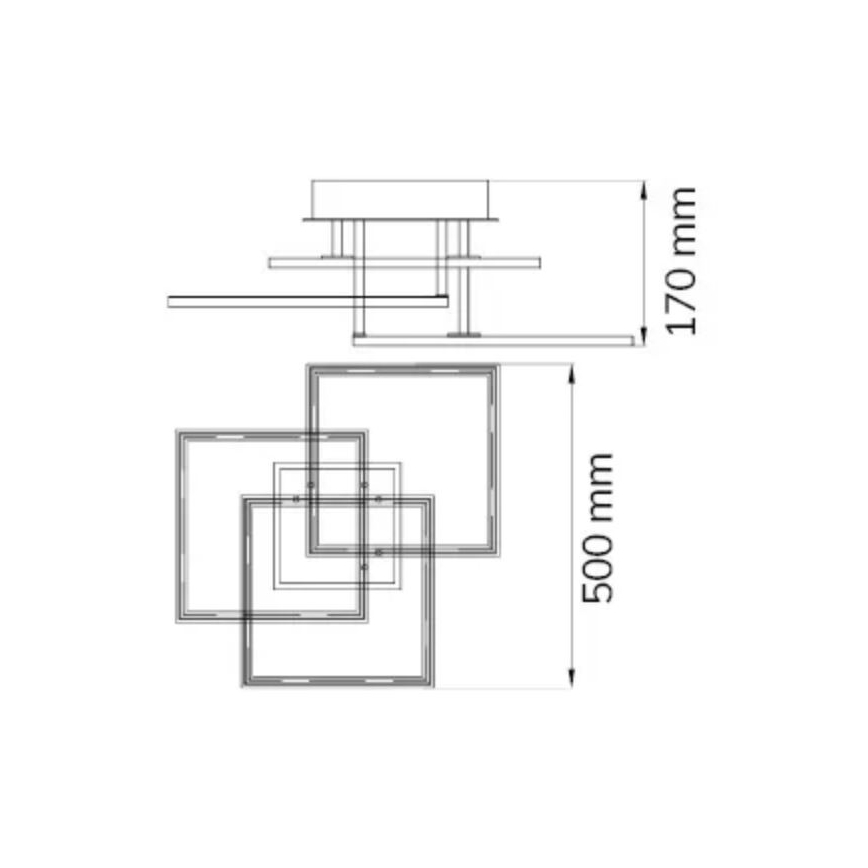 Wofi 9243.03.10.9300 - LED Zatemnitveni lestenec MODESTO LED/33W/230V