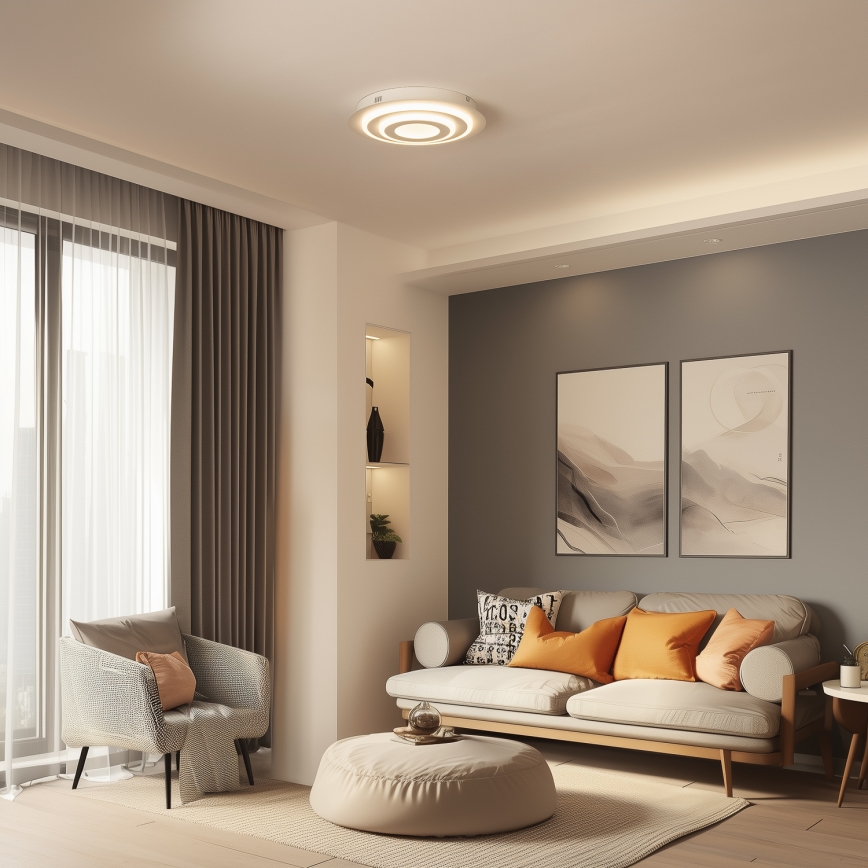 Wofi 9464.01.06.9000 - LED stropna svetilka FLYNN LED/25W/230V, premer 60 cm, bela