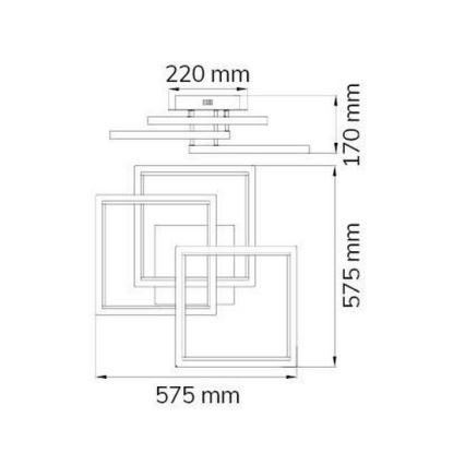 Wofi 9531.03.54.7000 - LED Zatemnitveni lestenec VISO LED/40W/230V