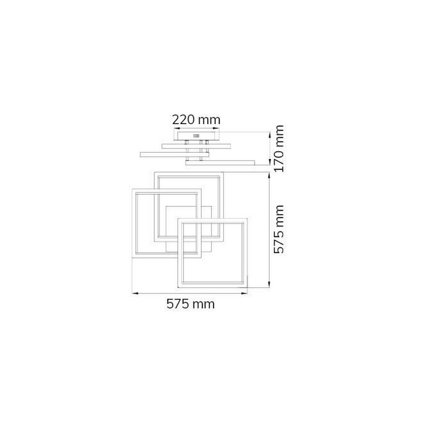 Wofi 9531.03.54.7000 - LED Zatemnitveni lestenec VISO LED/40W/230V