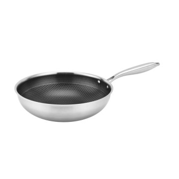 Wok ponev KITCHISIMO, 28 cm, iz nerjavečega jekla