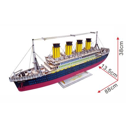 Woodcraft - Lesena 3D sestavljanka Titanic