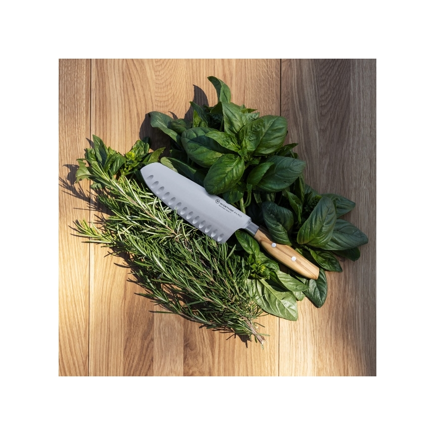 Wüsthof - Kuhinjski nož santoku AMICI 17 cm olivni les