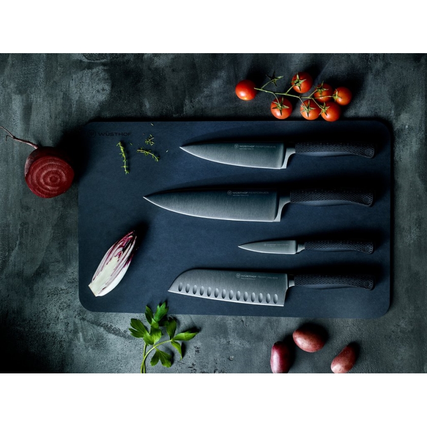 Wüsthof - Kuhinjski nož santoku PERFORMER 17 cm črna